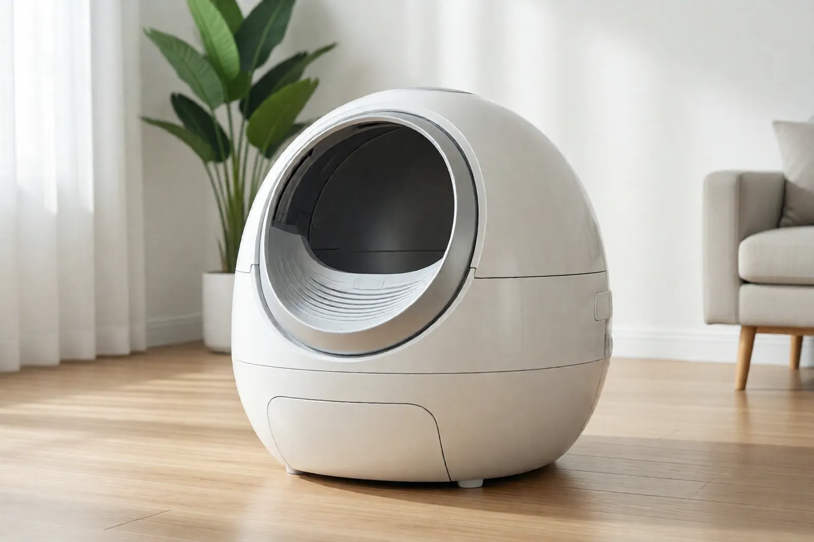 Automatic self-cleaning litter box
